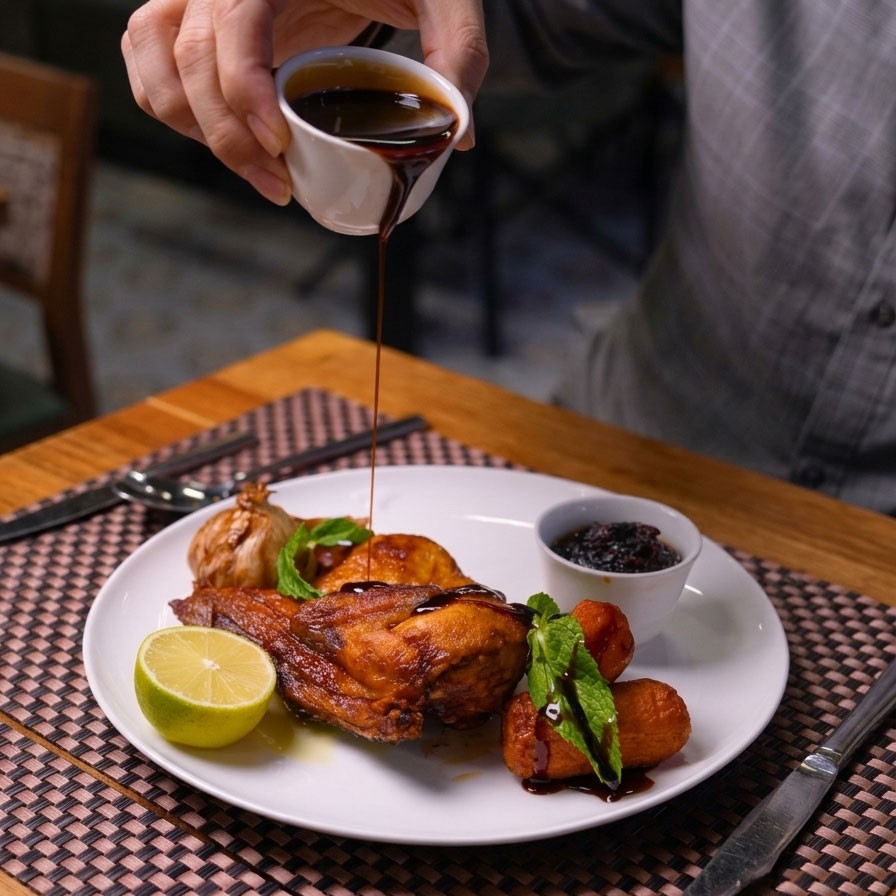 Jooje chicken with lime and sauce